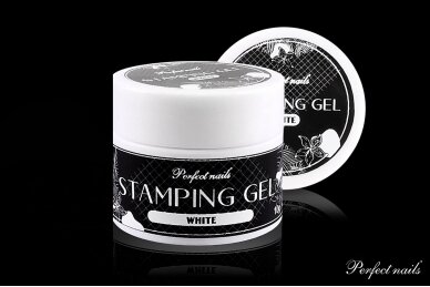 Dažai nagų antspaudavimui "Stamping Gel White" | 10g 2