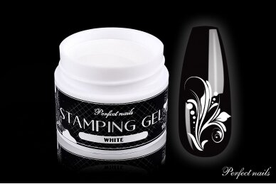 Dažai nagų antspaudavimui "Stamping Gel White" | 10g