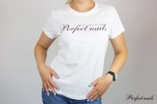 Marškinėliai "Perfect Nails White"