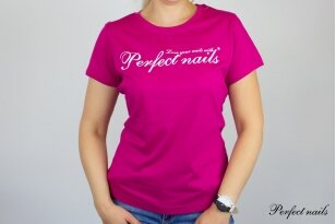 Marškinėliai "Perfect Nails Bright Pink"