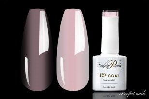 UV/LED gelio lako viršutinis sluoksnis ''Cover TOP Pink" | 7ml
