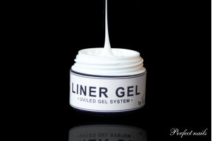 UV/LED gelis nagų dizainui "Liner-Spider Gel White" | 5g