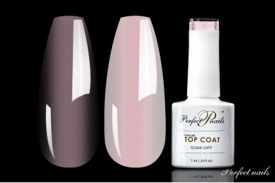 UV/LED gelio lako viršutinis sluoksnis ''Cover TOP Pink" | 7ml