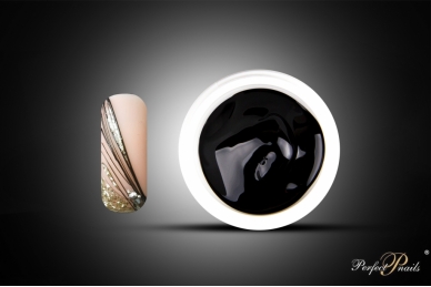UV/LED gelis nagų dizainui "Liner-Spider Gel Black" | 5g