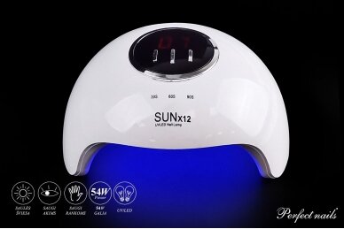 UV/LED hibridinė lempa "SUN X12" | 54W 2